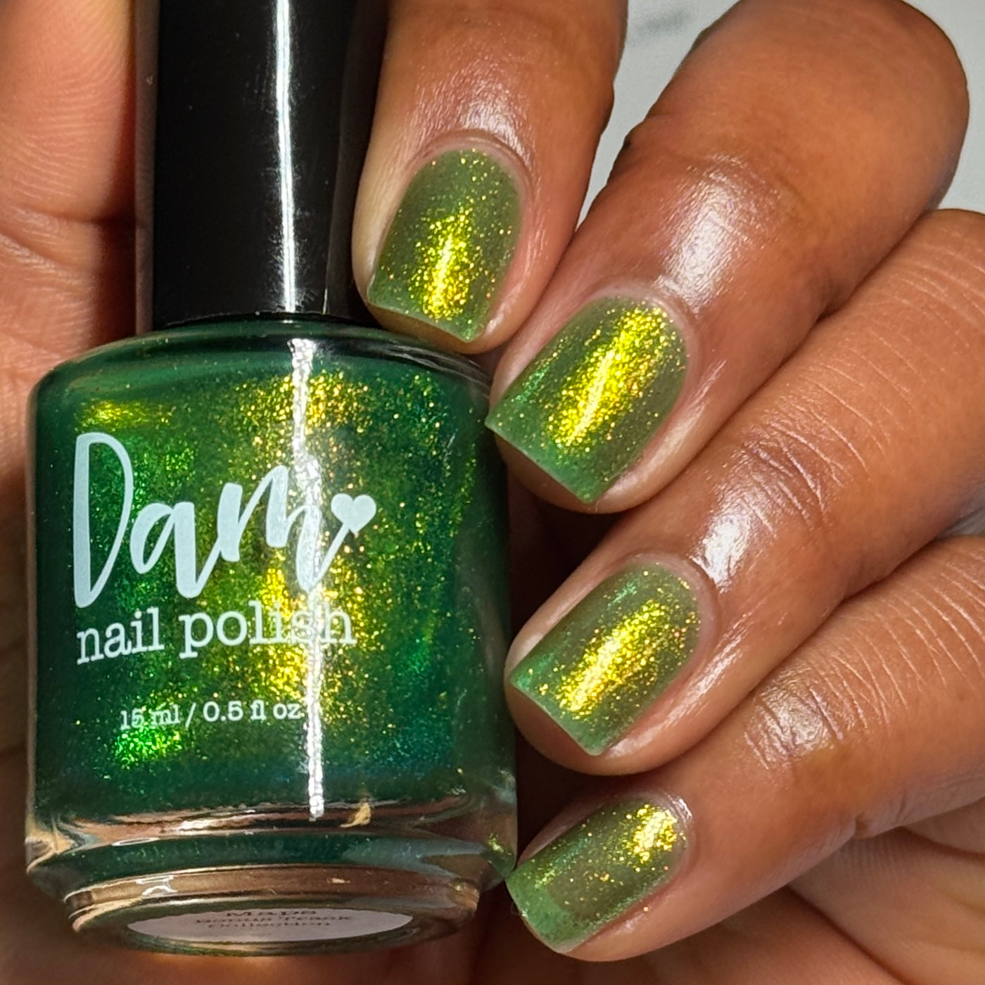 PRE ORDER: Maps - Lime Green Shimmer Nail Polish - Bonus Track Collection - Ships in Approx. 5 Weeks - Dam Nail Polish