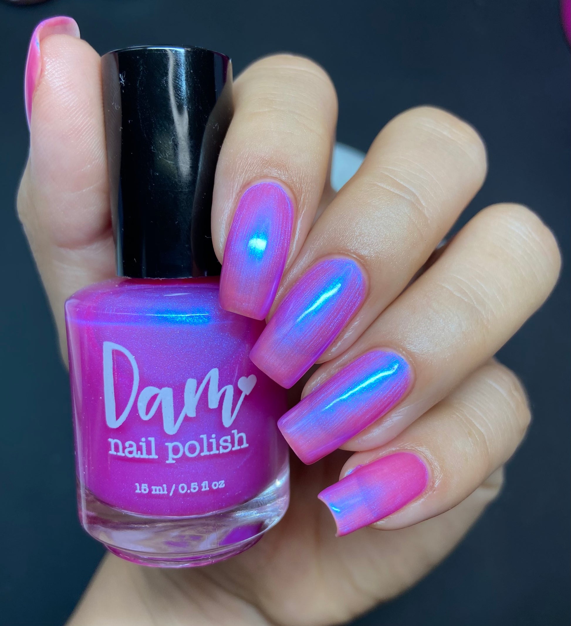 Jared - Pink Shimmer Nail Polish - Survivor Series - Dam Nail Polish