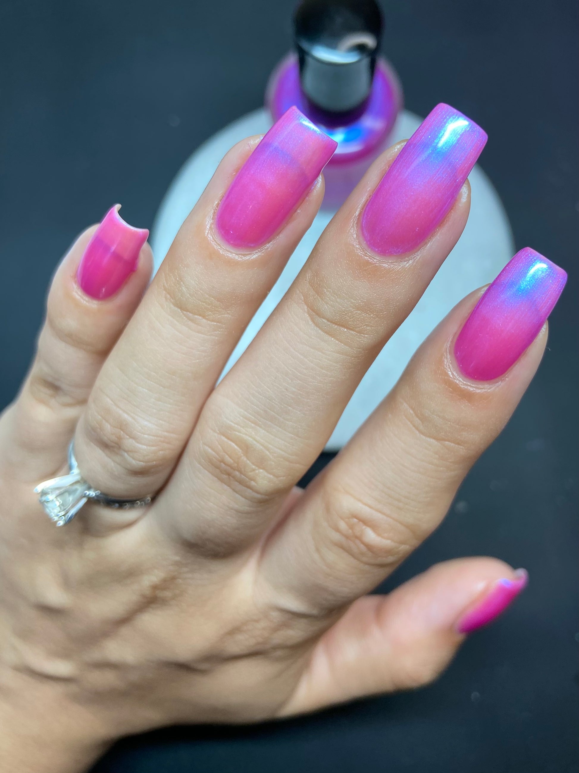 Jared - Pink Shimmer Nail Polish - Survivor Series - Dam Nail Polish