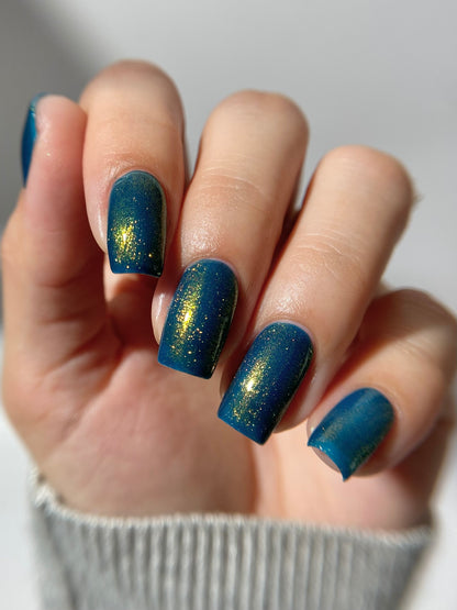 Moody Modern - Blue Nail Polish - Shimmer Nail Polish - Haute Homes Series - Dam Nail Polish