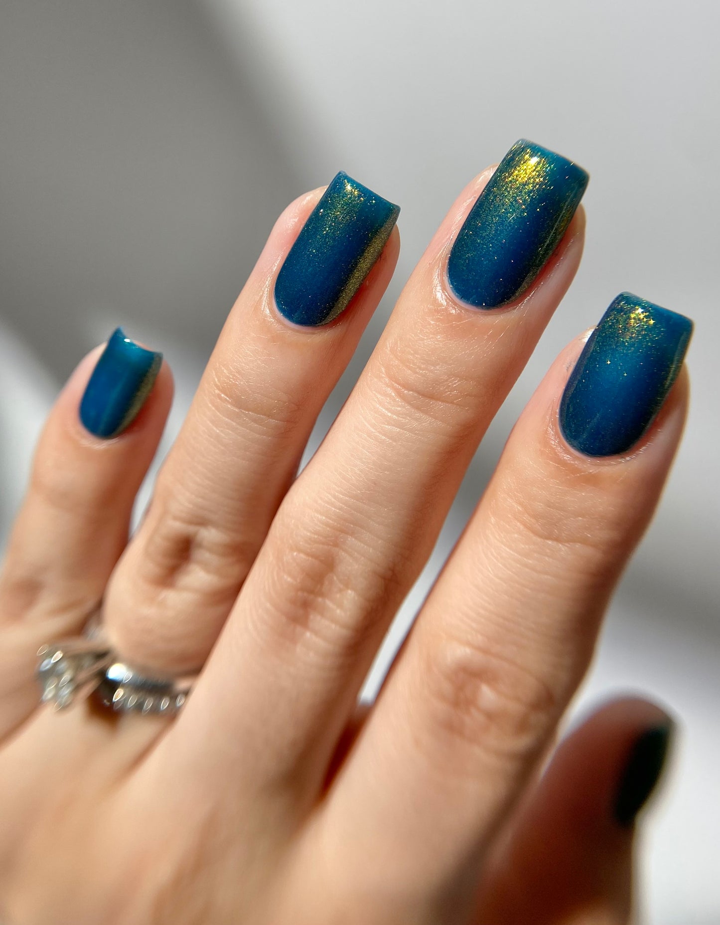 Moody Modern - Blue Nail Polish - Shimmer Nail Polish - Haute Homes Series - Dam Nail Polish