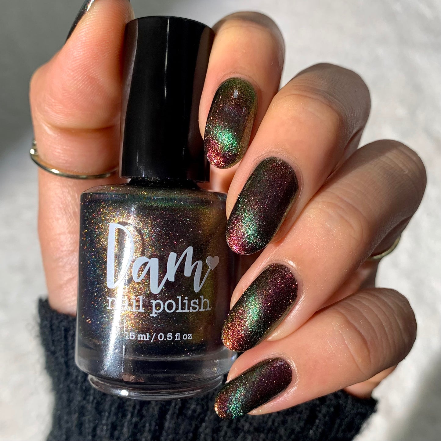 Omniverse Odyssey - Shifting Multichrome Magnetic Nail Polish - Shifts Pink, Bronze, and Green - Into the Multiverse Collection - Dam Nail Polish