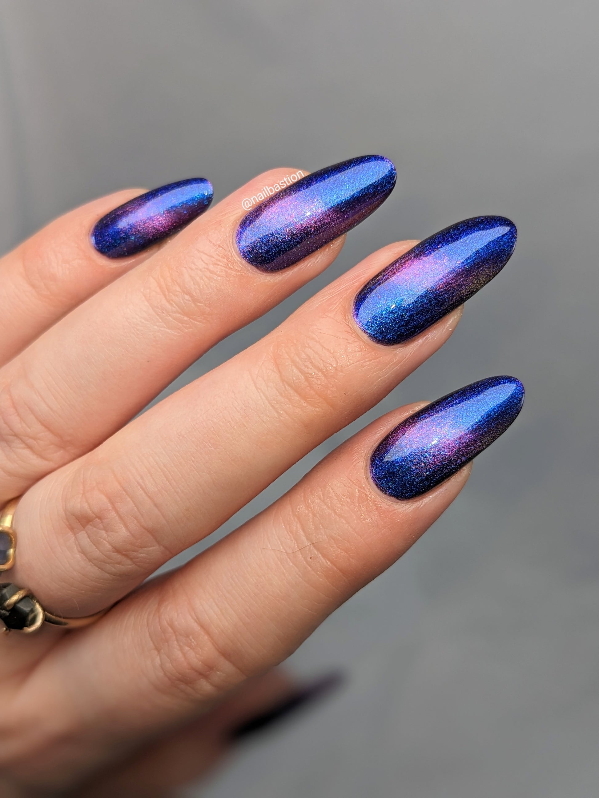 Quantum Quest - Shifting Multichrome Magnetic Nail Polish - Shifts Blue and Purple - Into the Multiverse Collection - Dam Nail Polish