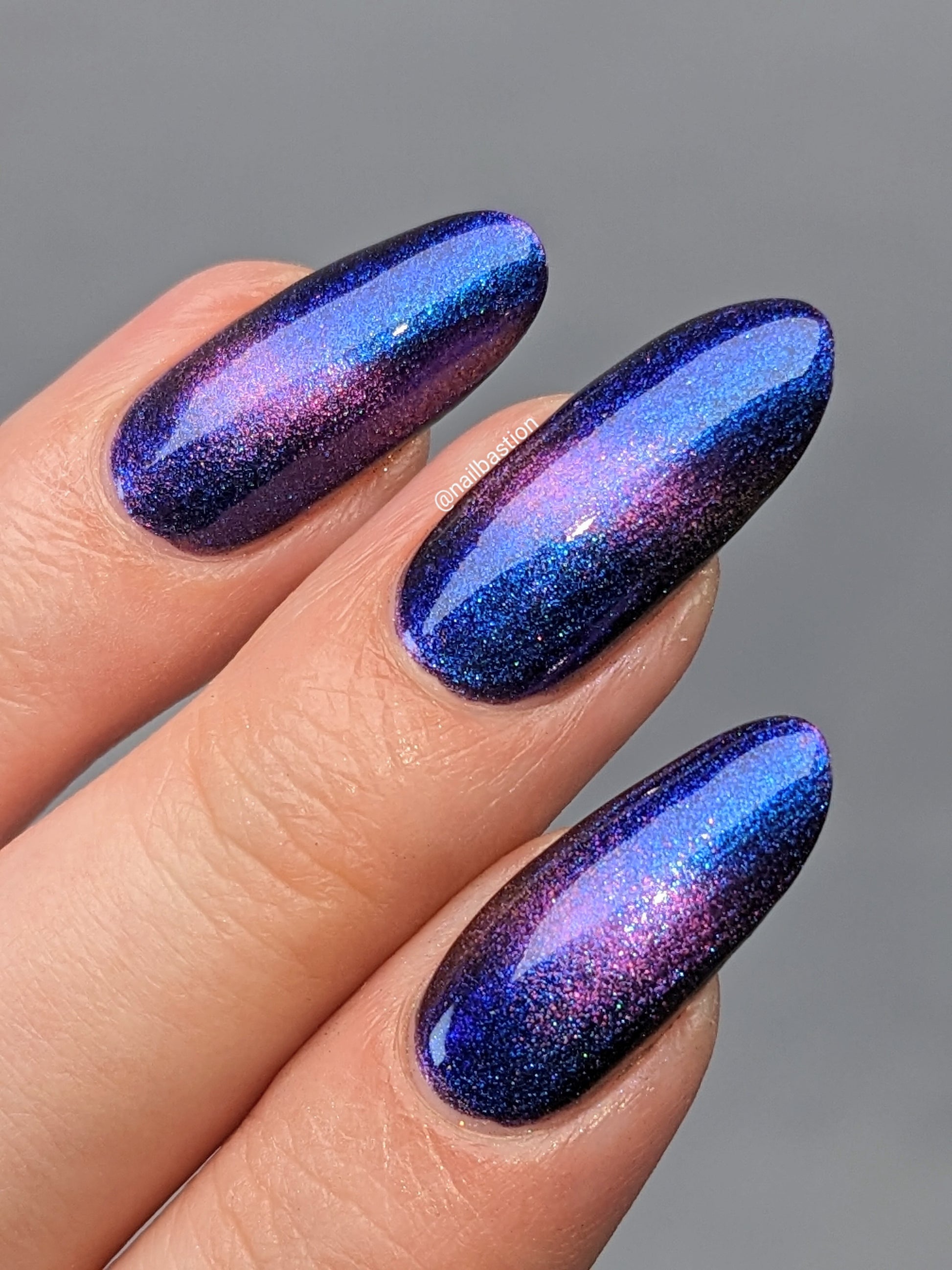 Quantum Quest - Shifting Multichrome Magnetic Nail Polish - Shifts Blue and Purple - Into the Multiverse Collection - Dam Nail Polish