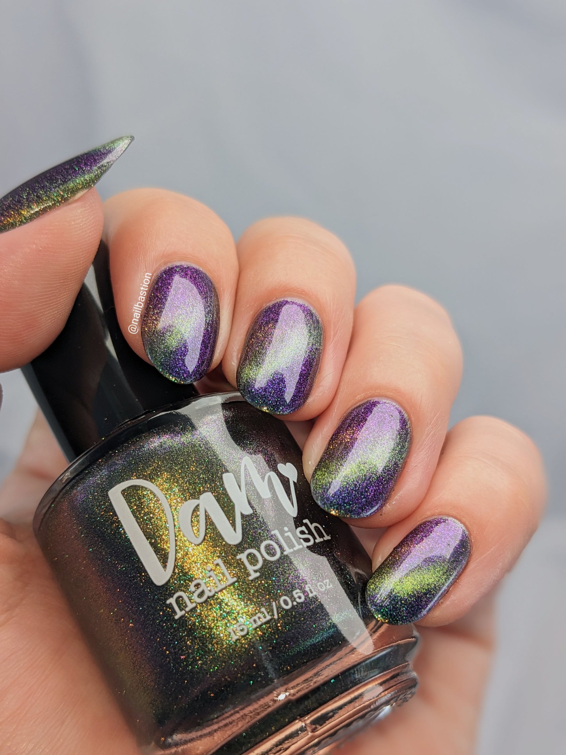 Alternate Adventure - Shifting Multichrome Magnetic Indie Nail Polish - Shifts Green, Blue, and Purple - Into the Multiverse Collection - Dam Nail Polish