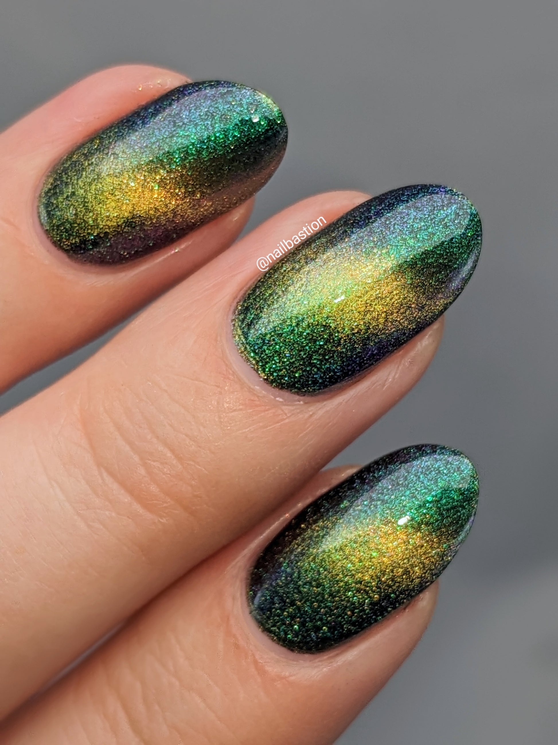 Alternate Adventure - Shifting Multichrome Magnetic Indie Nail Polish - Shifts Green, Blue, and Purple - Into the Multiverse Collection - Dam Nail Polish