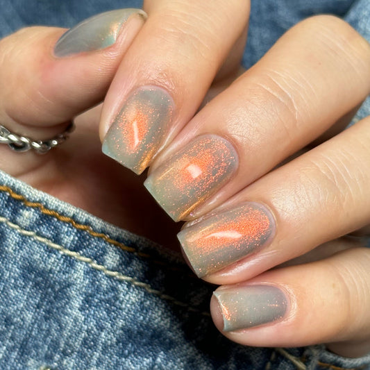 COMING SOON! 5/2 PRE ORDER: They See BB Rollin’ - Orange Shimmer Nail Polish - Trust the Shimmer Collection - Ships in ~5 weeks - Dam Nail Polish