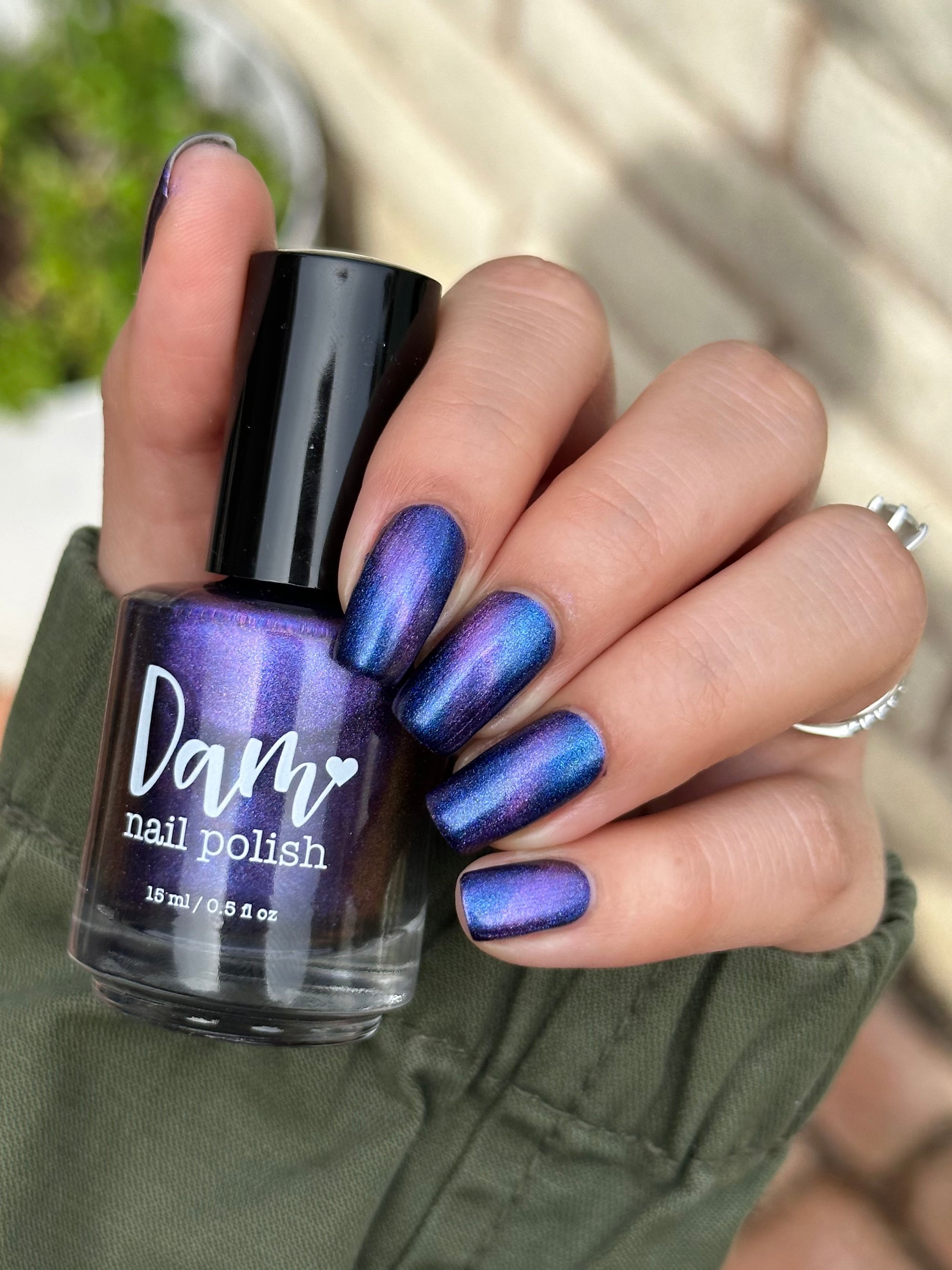 Quantum Quest - Shifting Multichrome Magnetic Nail Polish - Shifts Blue and Purple - Into the Multiverse Collection - Dam Nail Polish
