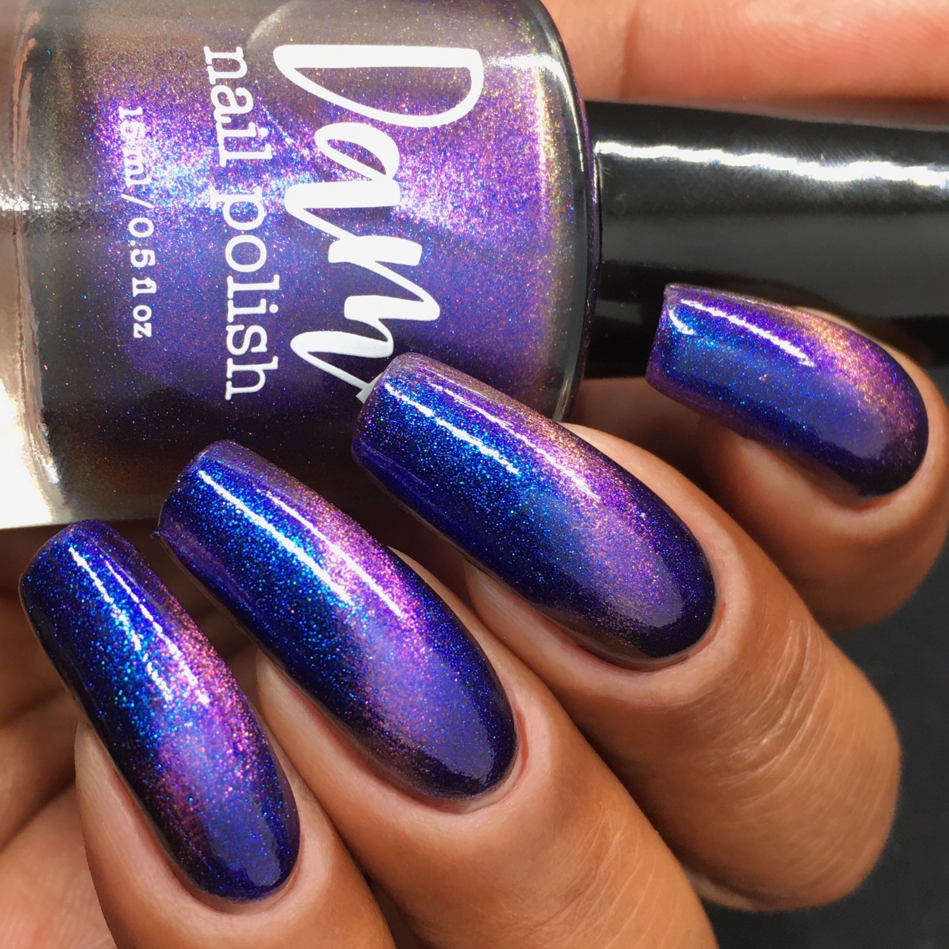 Quantum Quest - Shifting Multichrome Magnetic Nail Polish - Shifts Blue and Purple - Into the Multiverse Collection - Dam Nail Polish