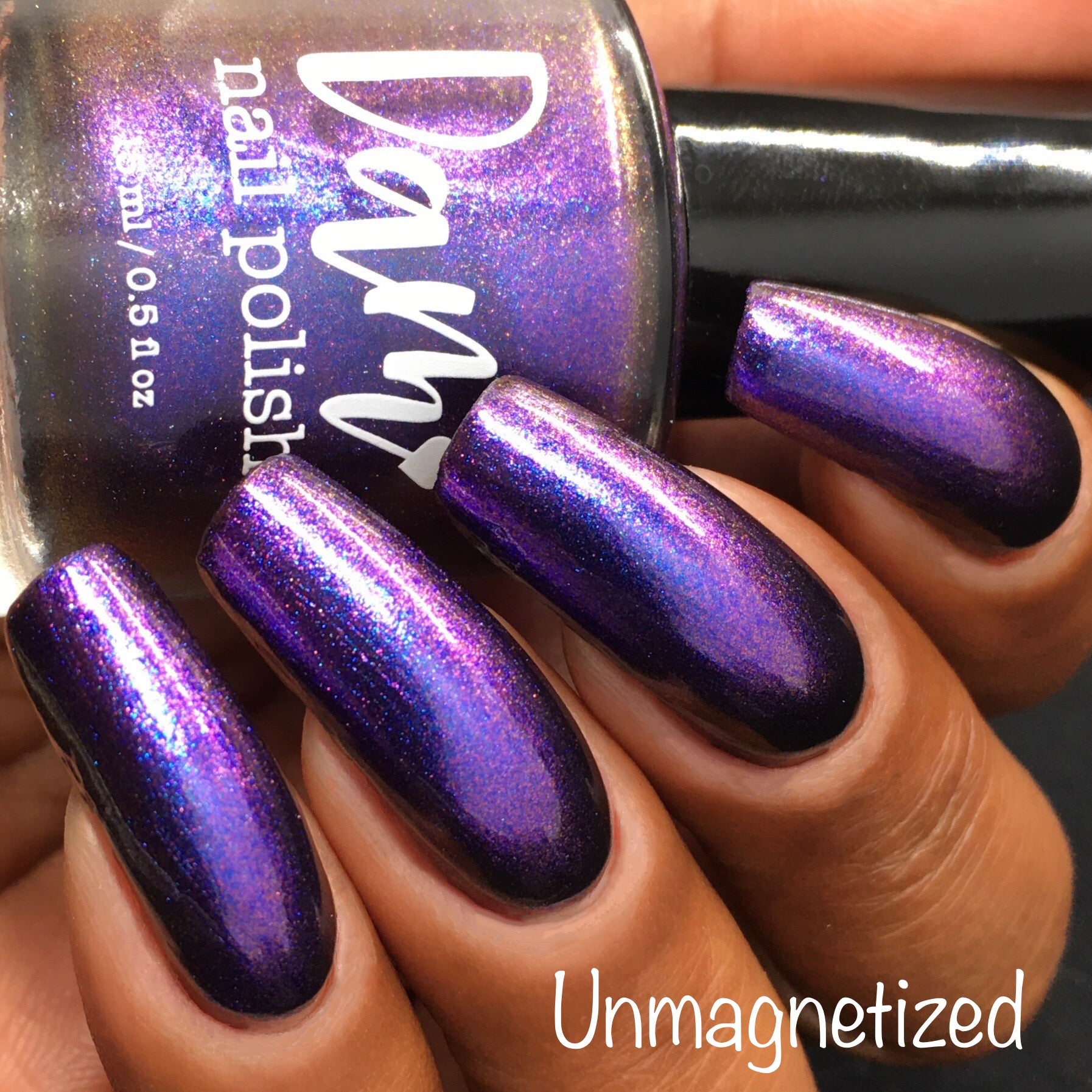 Quantum Quest - Shifting Multichrome Magnetic Nail Polish - Shifts Blue and Purple - Into the Multiverse Collection - Dam Nail Polish