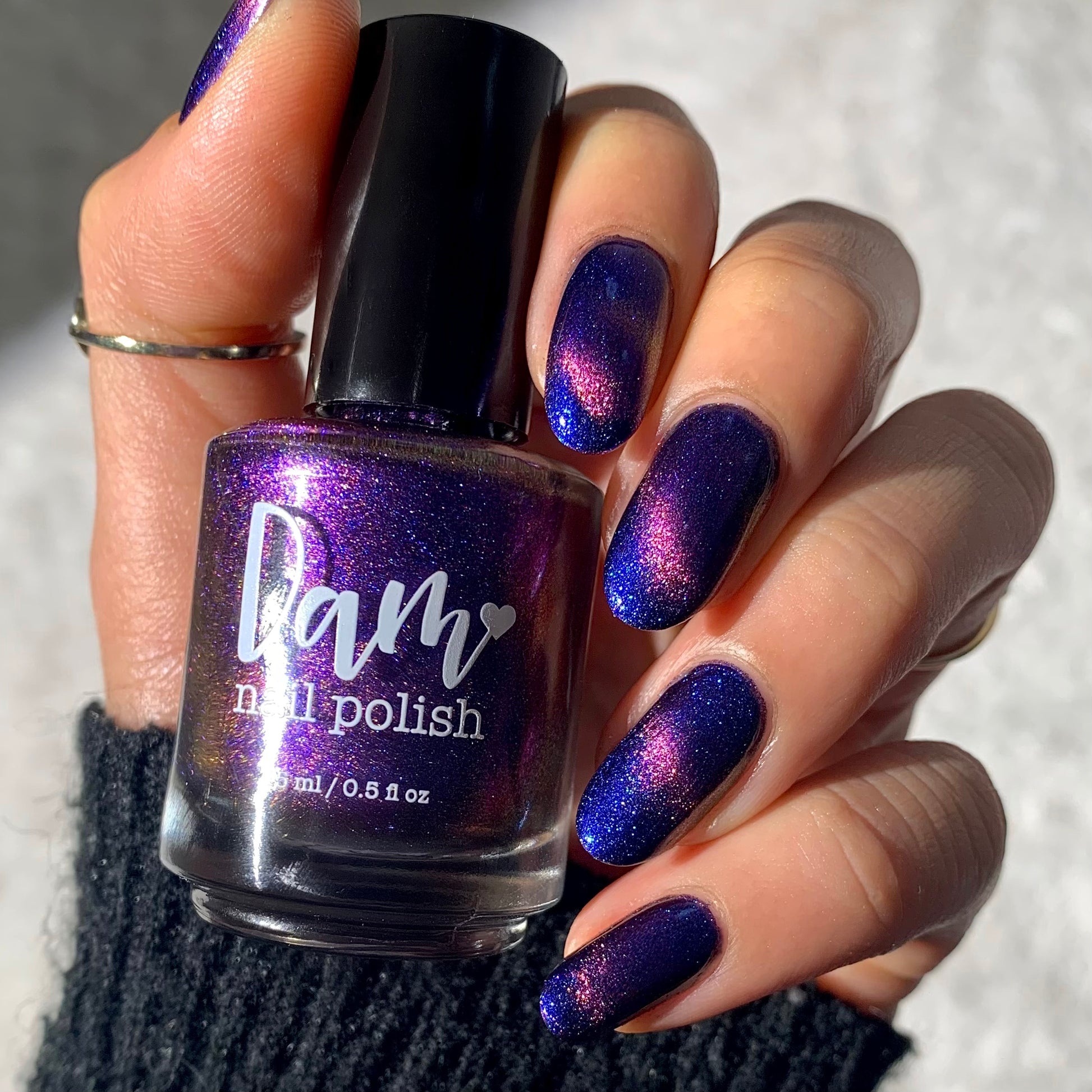 Quantum Quest - Shifting Multichrome Magnetic Nail Polish - Shifts Blue and Purple - Into the Multiverse Collection - Dam Nail Polish