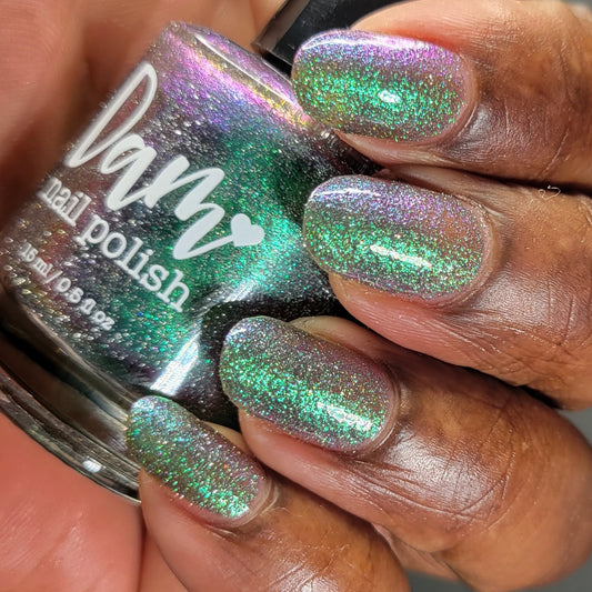 Rat - Green Purple Reflective Nail Polish - Chinese Zodiac Collection