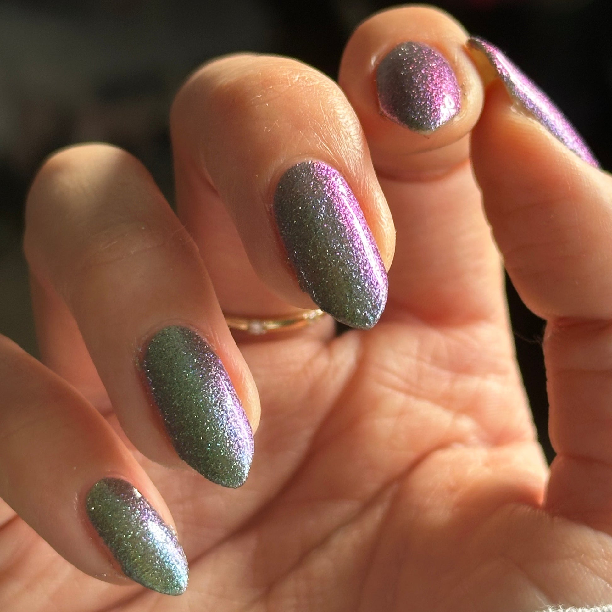 Rat - Green Purple Reflective Nail Polish - Chinese Zodiac Collection - Dam Nail Polish