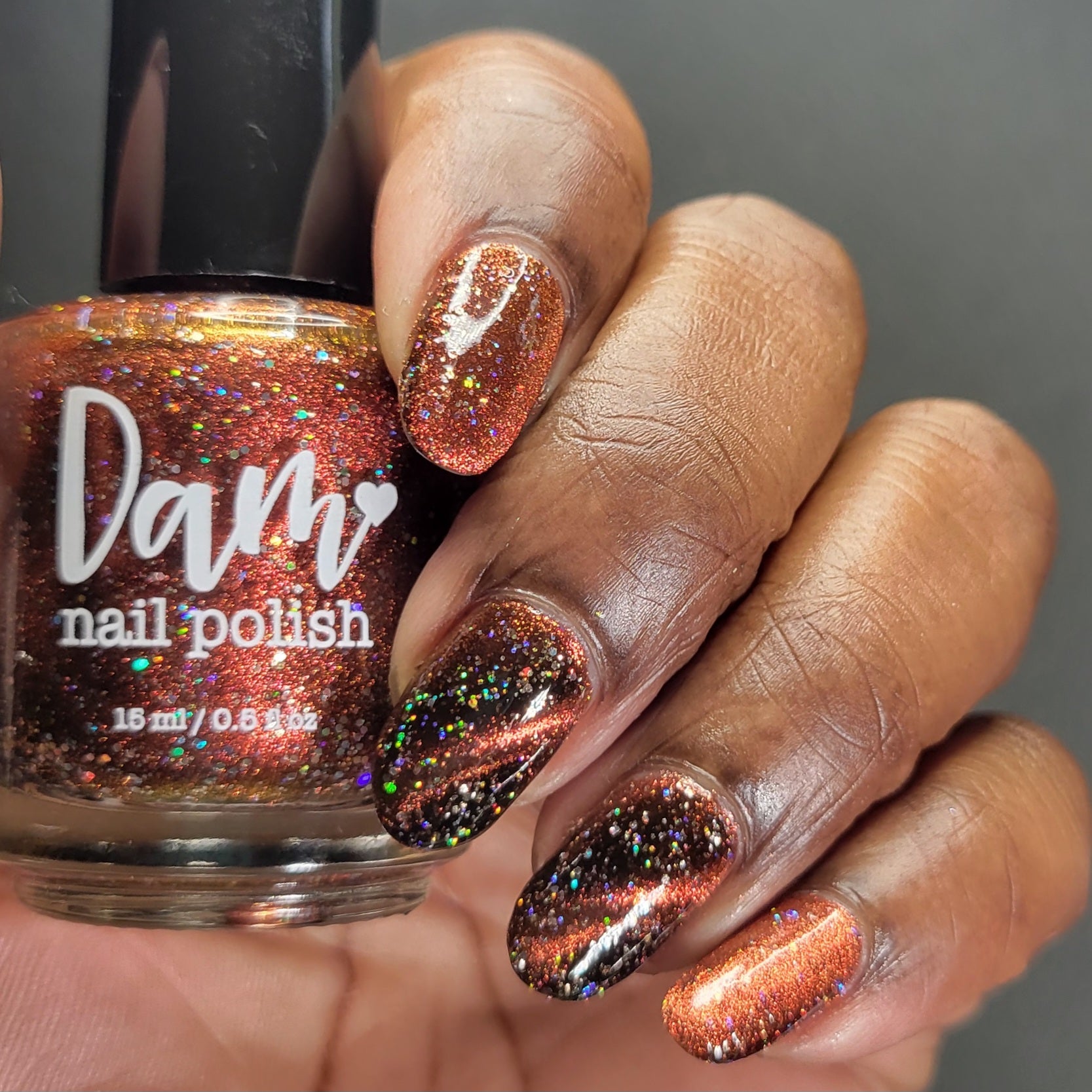 Rooster - Black Magnetic Nail Polish - Red Orange Magnetic Nail Polish - Chinese Zodiac Collection - Dam Nail Polish