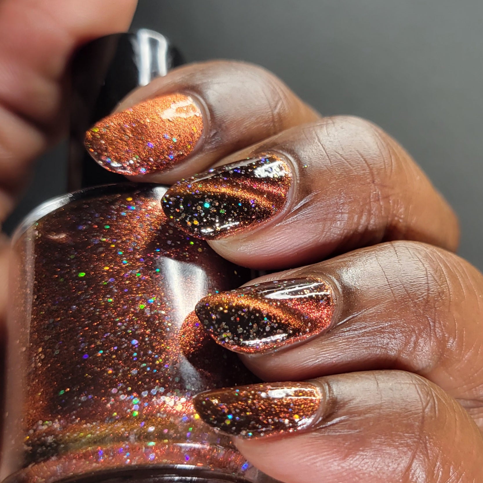 Rooster - Black Magnetic Nail Polish - Red Orange Magnetic Nail Polish - Chinese Zodiac Collection - Dam Nail Polish