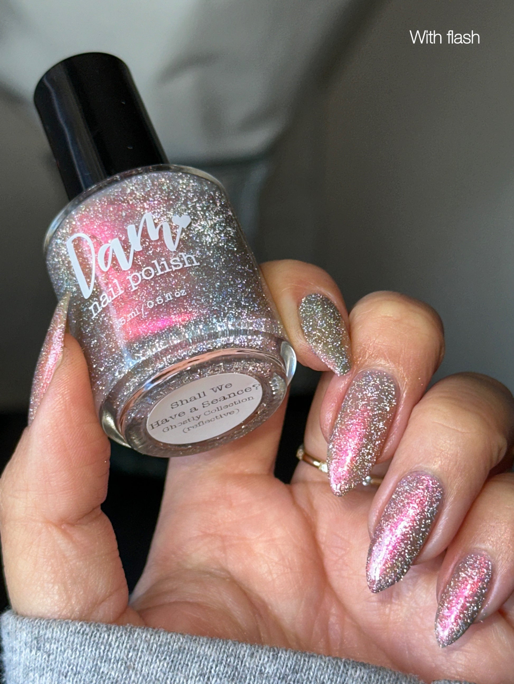 Shall We Have A Seance? - Gray Nail Polish - Reflective Nail Polish - Ghostly Collection - Halloween 2025 - Dam Nail Polish