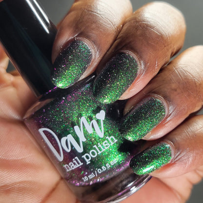 Snake - Green Reflective Nail Polish - Multichrome Nail Polish - Chinese Zodiac Collection - Dam Nail Polish