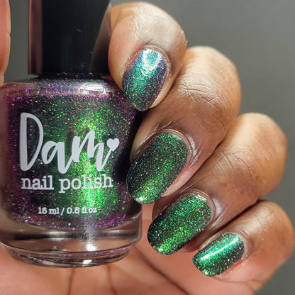 Snake - Green Reflective Nail Polish - Multichrome Nail Polish - Chinese Zodiac Collection - Dam Nail Polish