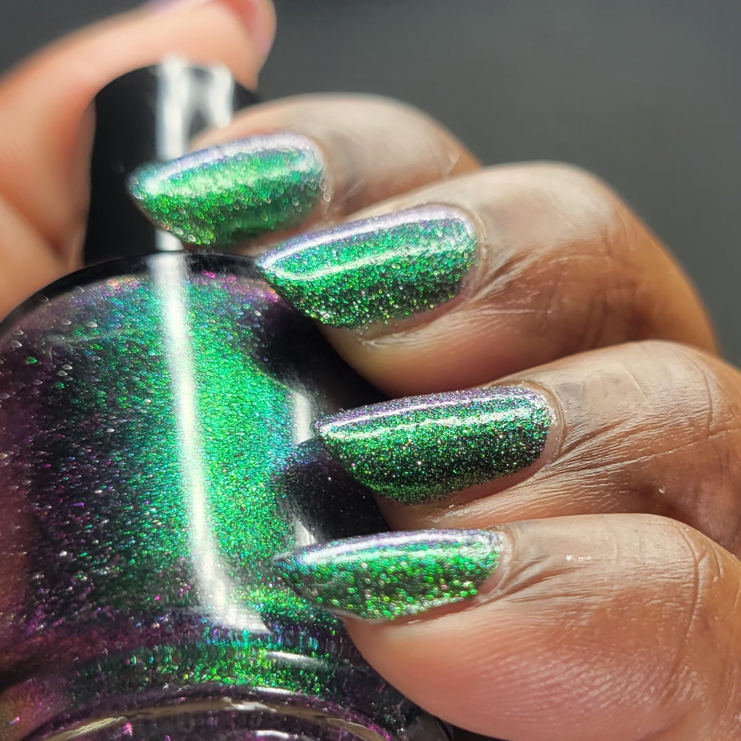 Snake - Green Reflective Nail Polish - Multichrome Nail Polish - Chinese Zodiac Collection - Dam Nail Polish