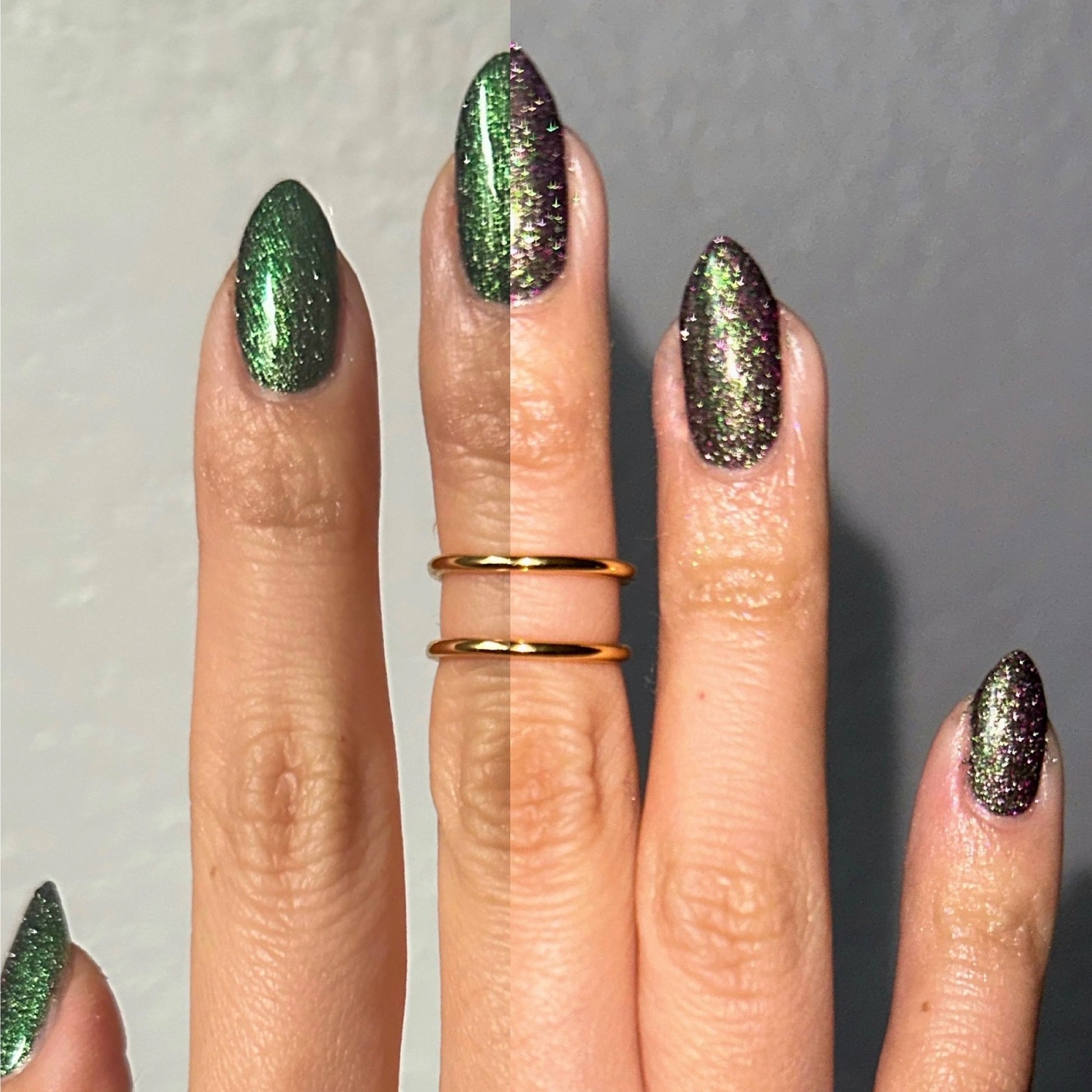 Snake - Green Reflective Nail Polish - Multichrome Nail Polish - Chinese Zodiac Collection - Dam Nail Polish