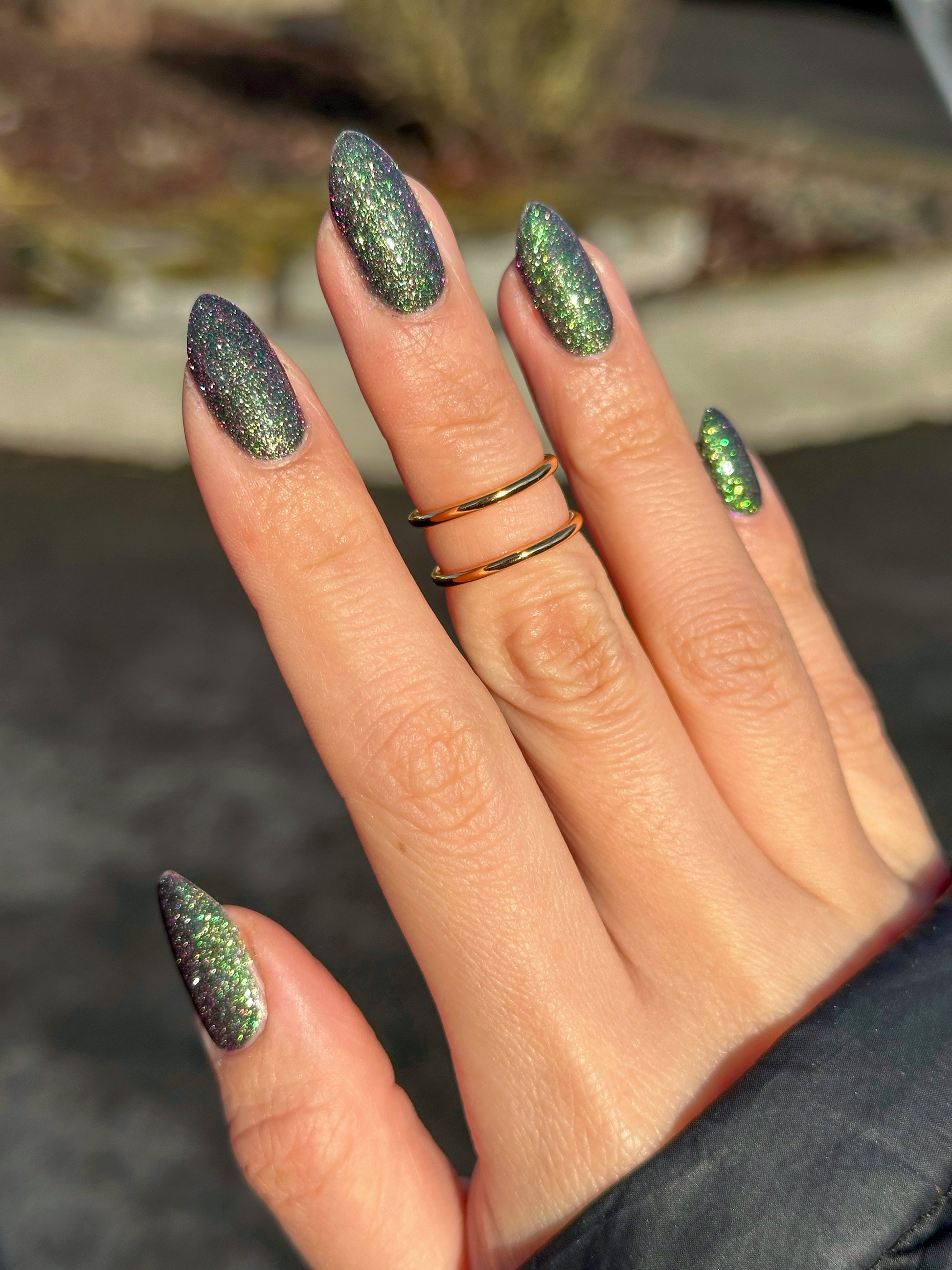 Snake - Green Reflective Nail Polish - Multichrome Nail Polish - Chinese Zodiac Collection - Dam Nail Polish
