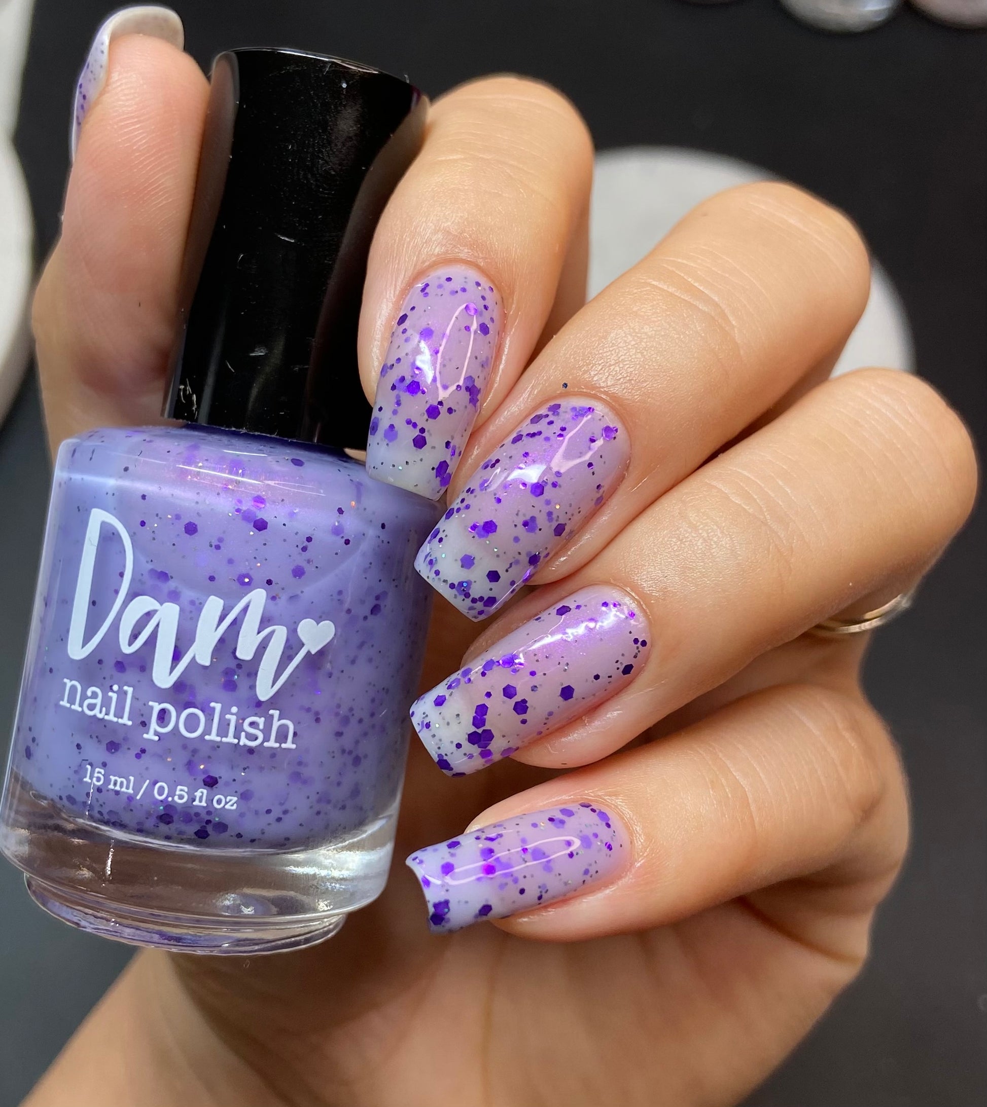 Taro Tea Wannabe - Light Purple Crelly - Glitter Nail Polish - Shimmer Nail Polish - Sweet Sips Collection - Dam Nail Polish