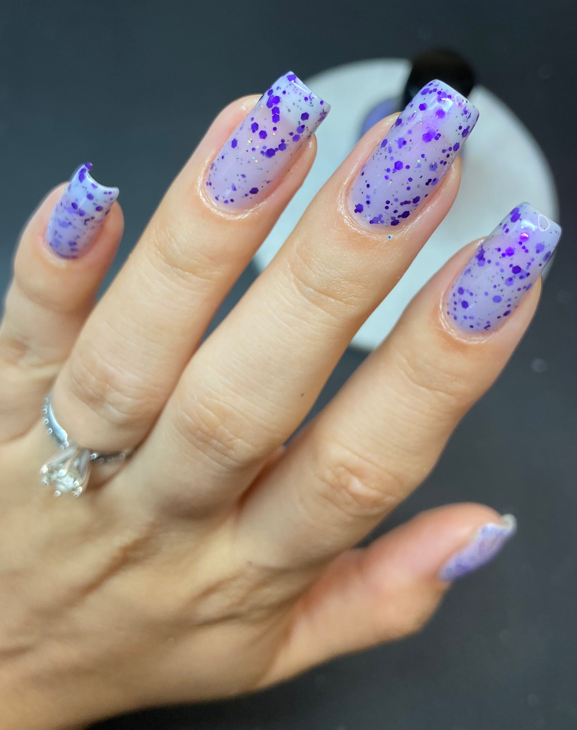 Taro Tea Wannabe - Light Purple Crelly - Glitter Nail Polish - Shimmer Nail Polish - Sweet Sips Collection - Dam Nail Polish