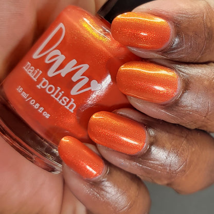Tiger - Orange Shimmer Nail Polish - Chinese Zodiac Collection - Dam Nail Polish