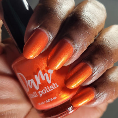 Tiger - Orange Shimmer Nail Polish - Chinese Zodiac Collection - Dam Nail Polish