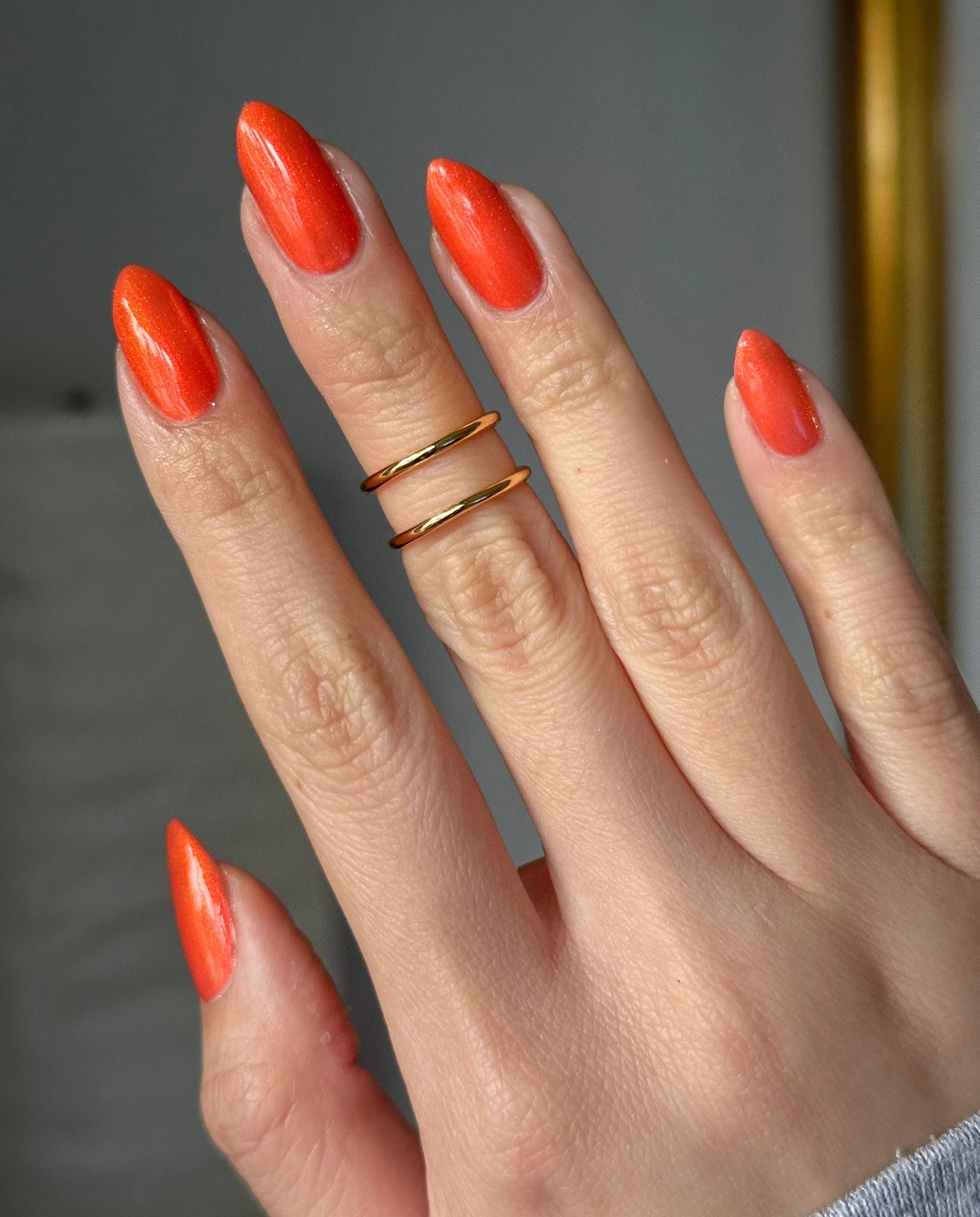 Tiger - Orange Shimmer Nail Polish - Chinese Zodiac Collection - Dam Nail Polish