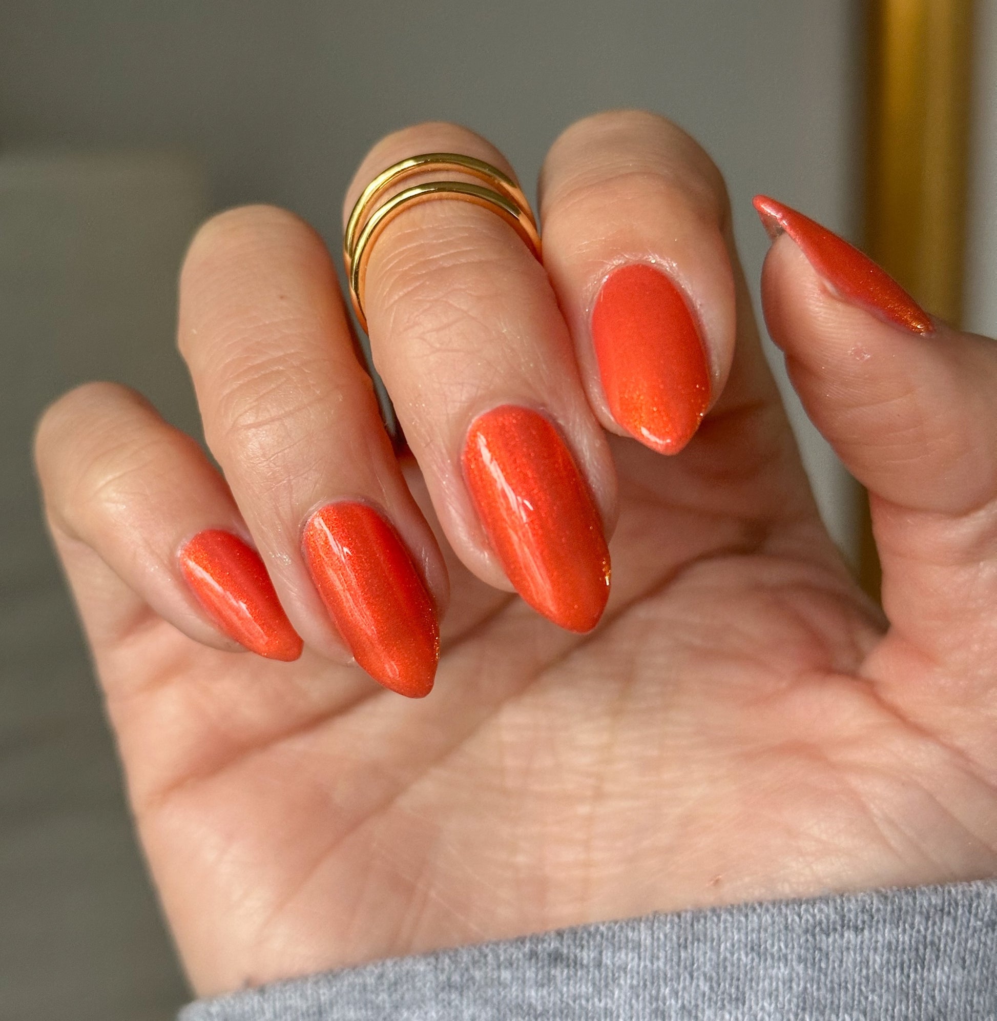Tiger - Orange Shimmer Nail Polish - Chinese Zodiac Collection - Dam Nail Polish