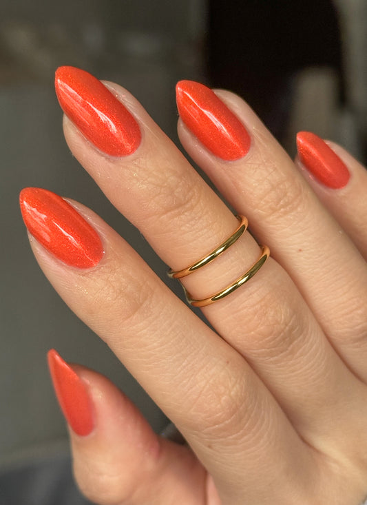 Tiger - Orange Shimmer Nail Polish - Chinese Zodiac Collection - Dam Nail Polish