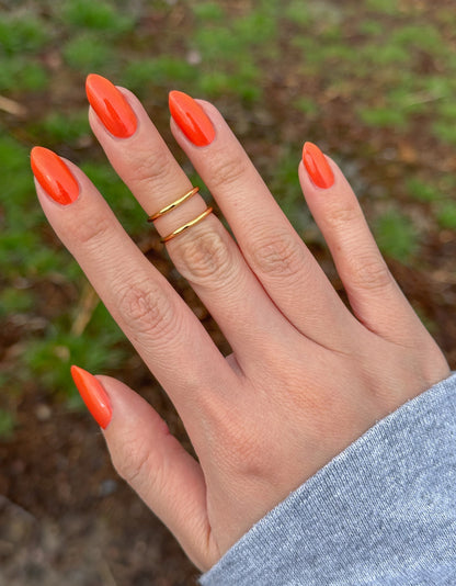 Tiger - Orange Shimmer Nail Polish - Chinese Zodiac Collection - Dam Nail Polish