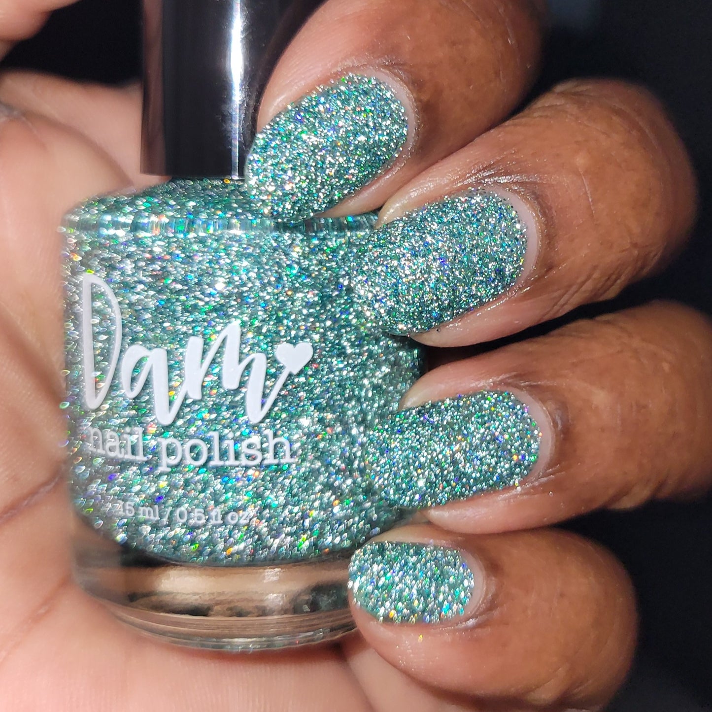 Undying Devotion - Green Nail Polish - Reflective Glitter Nail Polish - Bitten Collection