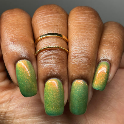 Whatever This Is, Yes. - Green Shimmer Nail Polish - Glow in the Dark Nail Polish - Prugly Polish Pals Facebook Group Custom 2025 - Dam Nail Polish