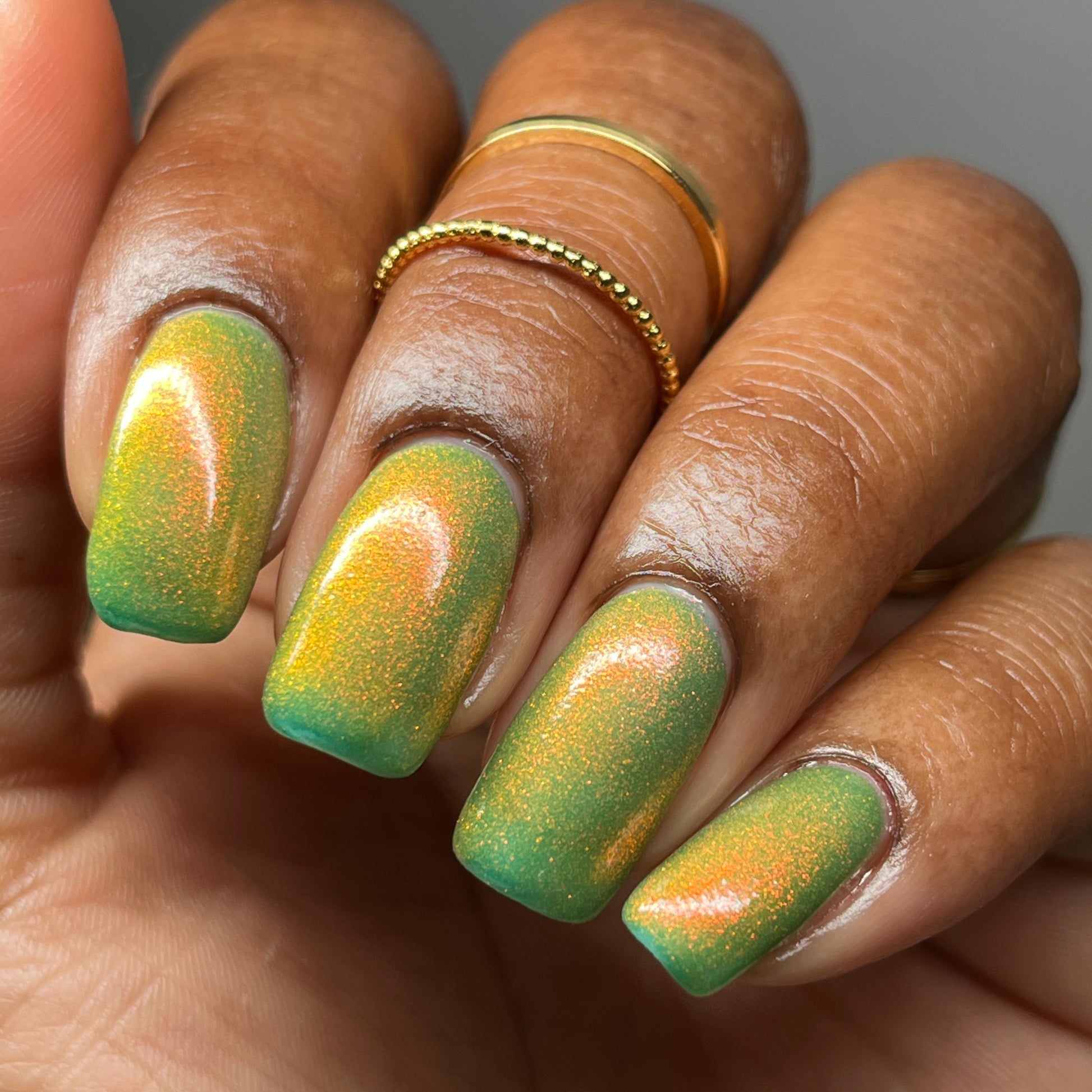 Whatever This Is, Yes. - Green Shimmer Nail Polish - Glow in the Dark Nail Polish - Prugly Polish Pals Facebook Group Custom 2025 - Dam Nail Polish