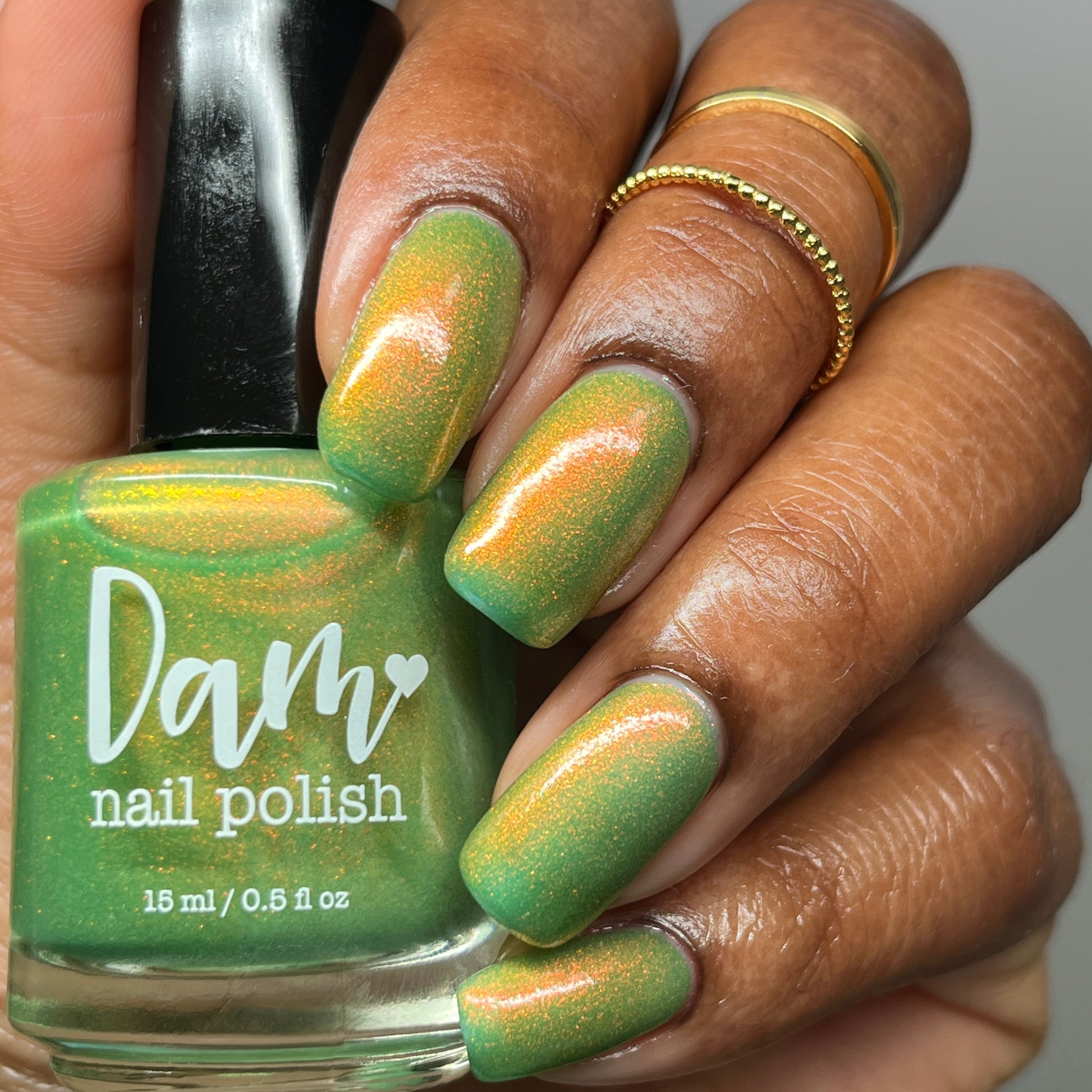 Whatever This Is, Yes. - Green Shimmer Nail Polish - Glow in the Dark Nail Polish - Prugly Polish Pals Facebook Group Custom 2025 - Dam Nail Polish