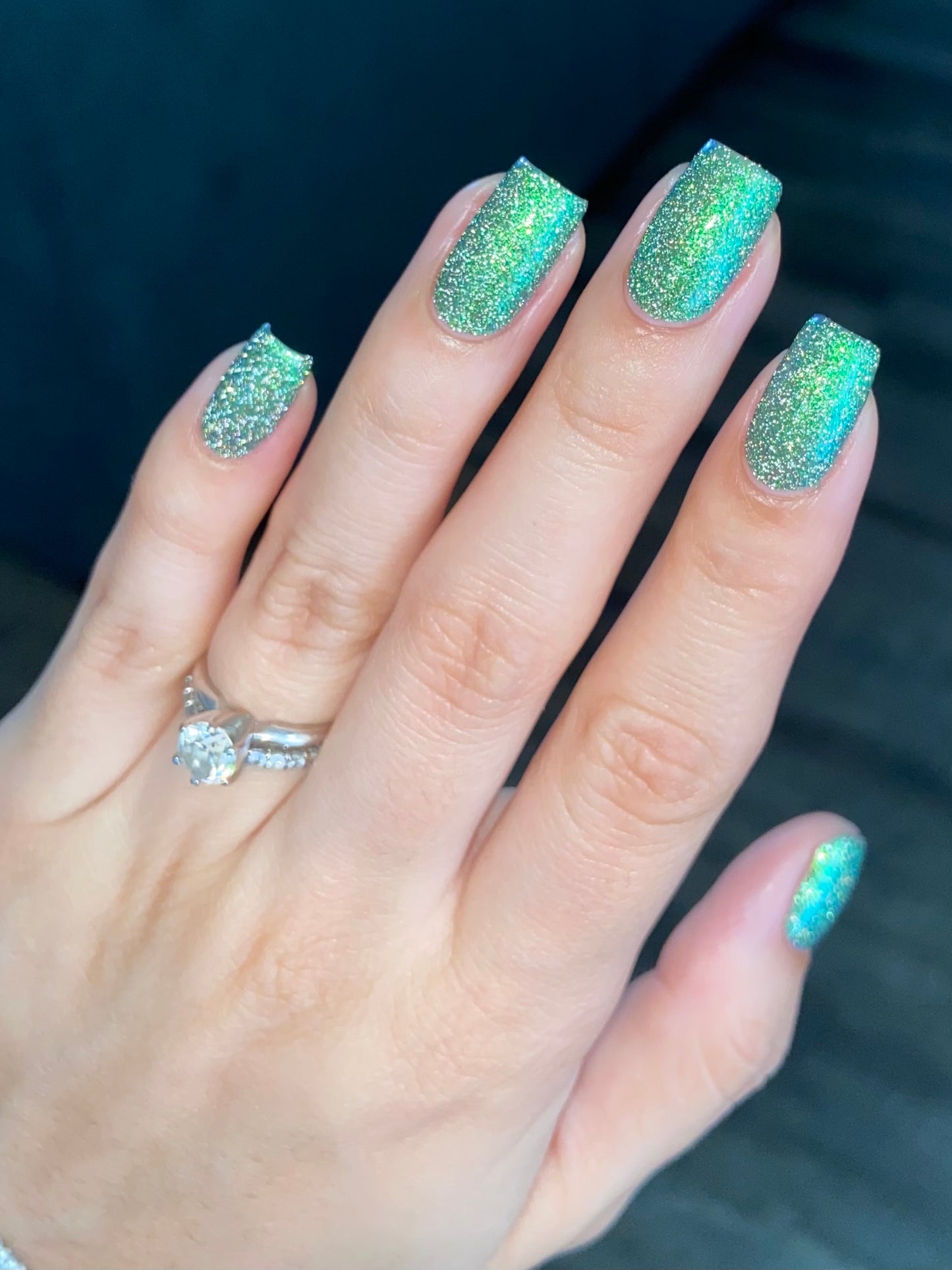 Would a Robot Say Beep Beep? - Green Nail Polish - Reflective Nail Polish - Shimmer Nail Polish - I'm Not a Robot Series