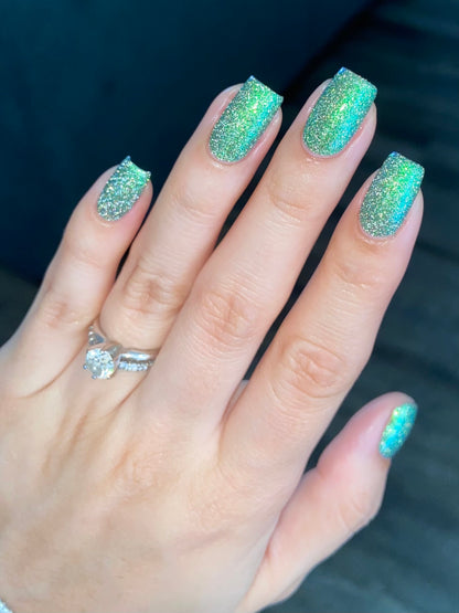 Would a Robot Say Beep Beep? - Green Nail Polish - Reflective Nail Polish - Shimmer Nail Polish - I'm Not a Robot Series