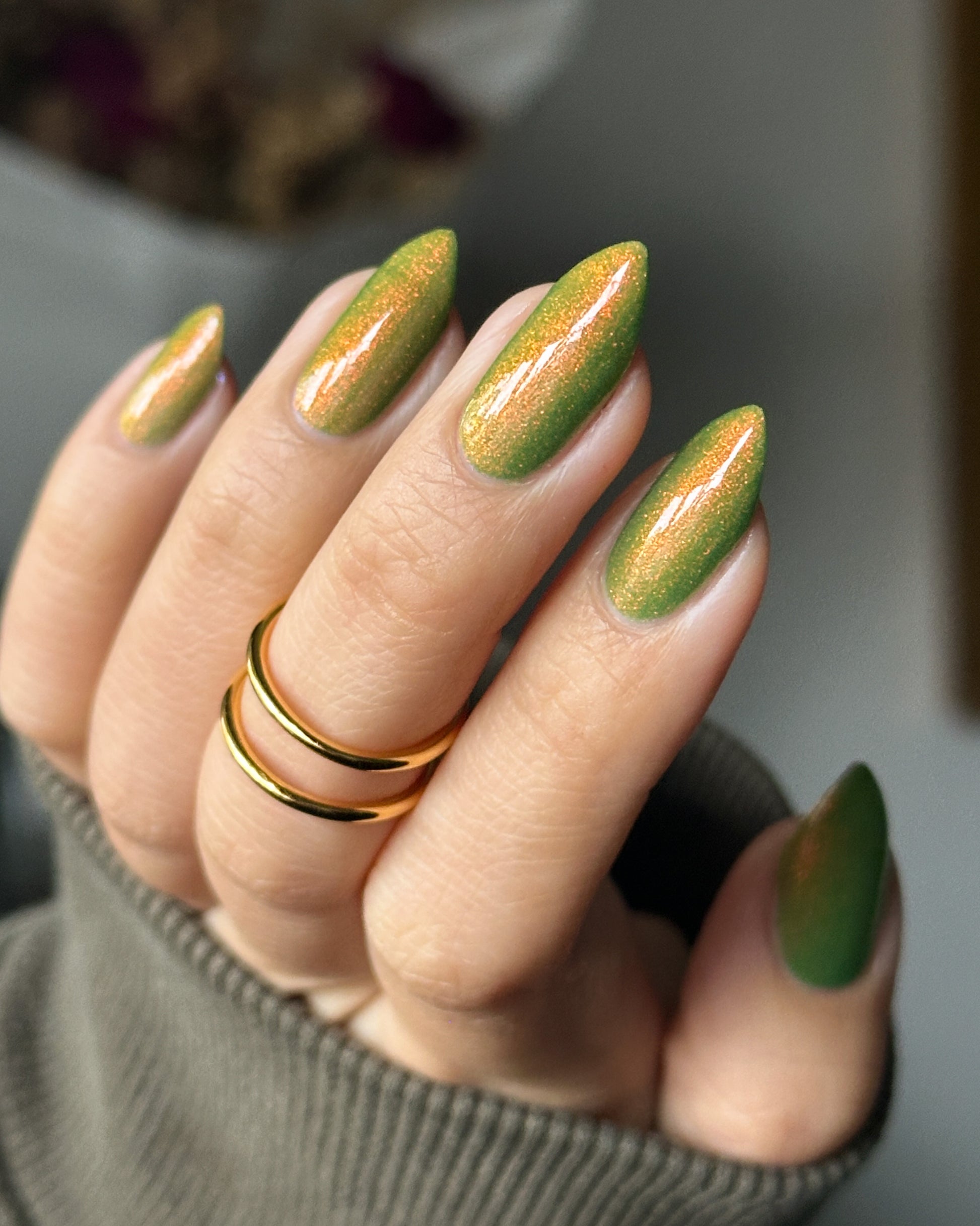 Whatever This Is, Yes. - Green Shimmer Nail Polish - Glow in the Dark Nail Polish - Prugly Polish Pals Facebook Group Custom 2025 - Dam Nail Polish