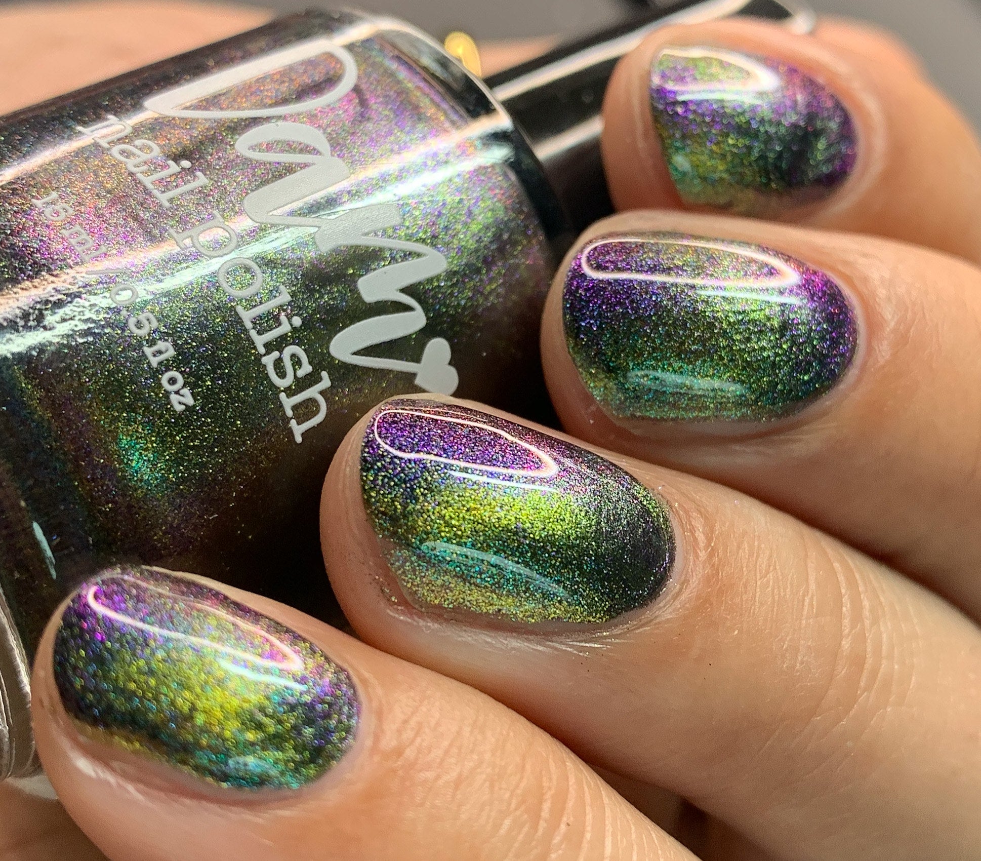 Alternate Adventure - Shifting Multichrome Magnetic Indie Nail Polish - Shifts Green, Blue, and Purple - Into the Multiverse Collection - Dam Nail Polish
