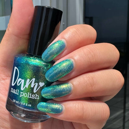 Sabotage - Blue Shimmer Nail Polish - Bonus Track Collection - Dam Nail Polish