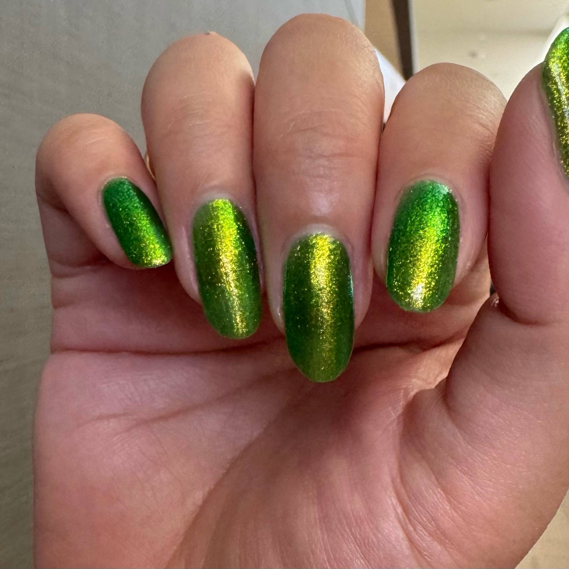 Maps - Lime Green Shimmer Nail Polish - Bonus Track Collection - Dam Nail Polish