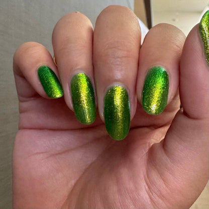 Maps - Lime Green Shimmer Nail Polish - Bonus Track Collection - Dam Nail Polish