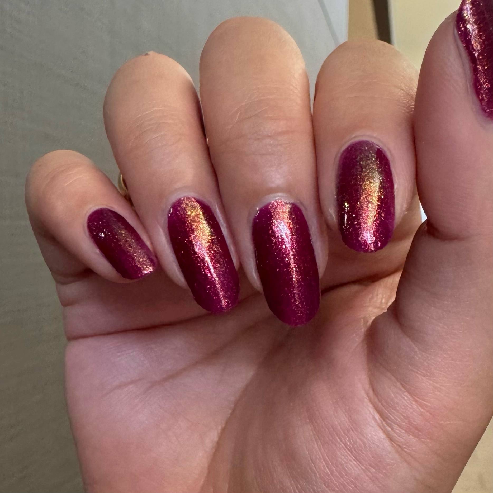 Should I Stay - Deep Fucshia Shimmer Nail Polish - Bonus Track Collection - Dam Nail Polish