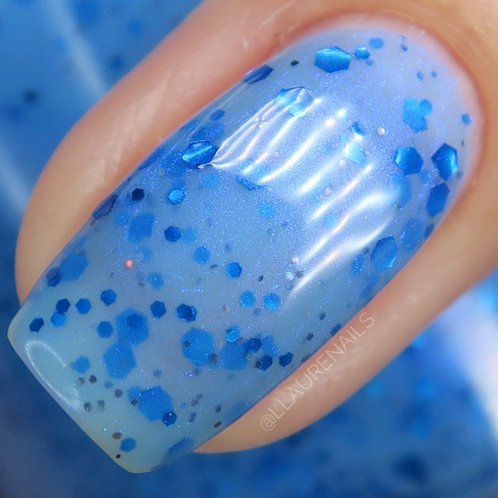 Blueberry Sanctuary - Light Blue Crelly - Glitter Nail Polish - Shimmer Nail Polish - Sweet Sips Collection - Dam Nail Polish
