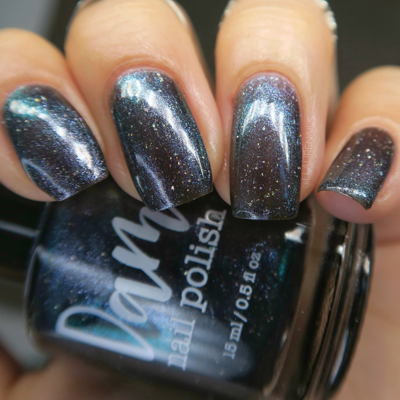 Chuck - Black Shimmer Nail Polish - Survivor Series - Dam Nail Polish