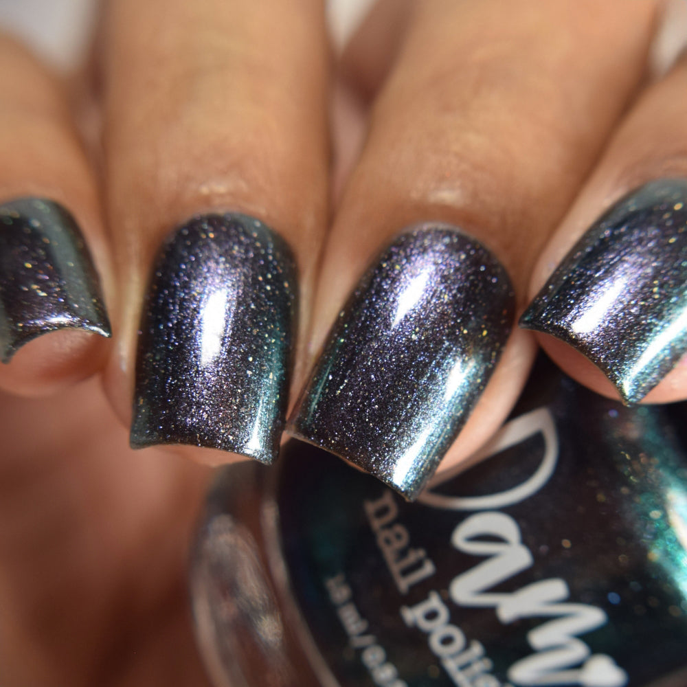 Chuck - Black Shimmer Nail Polish - Survivor Series - Dam Nail Polish