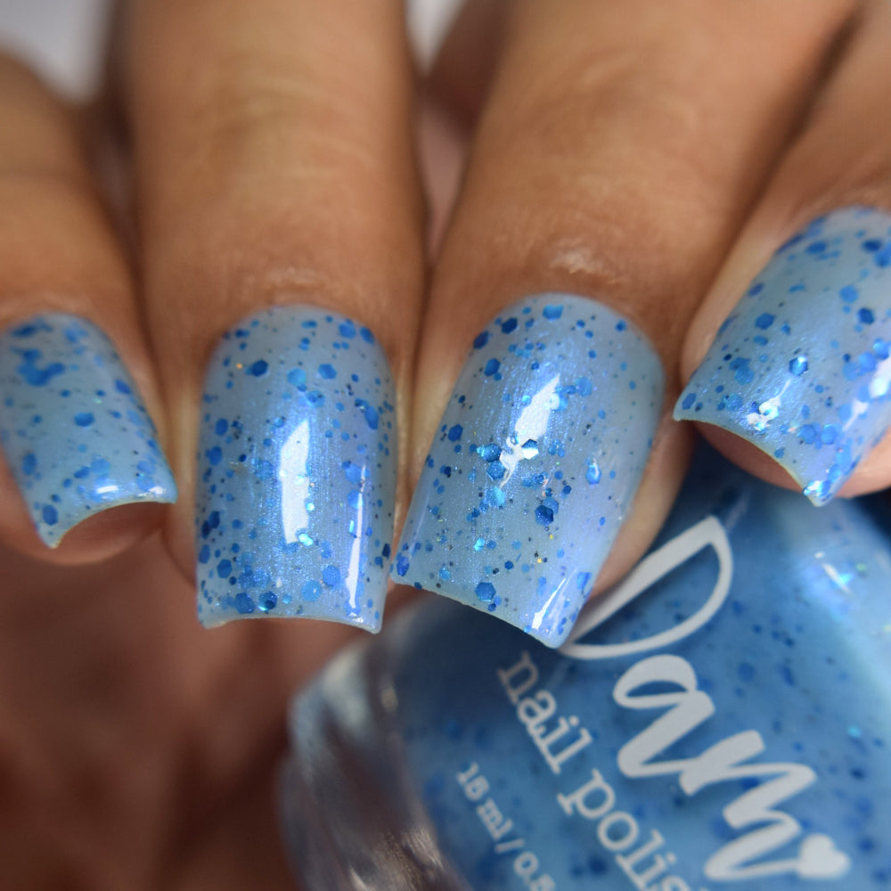 Blueberry Sanctuary - Light Blue Crelly - Glitter Nail Polish - Shimmer Nail Polish - Sweet Sips Collection - Dam Nail Polish