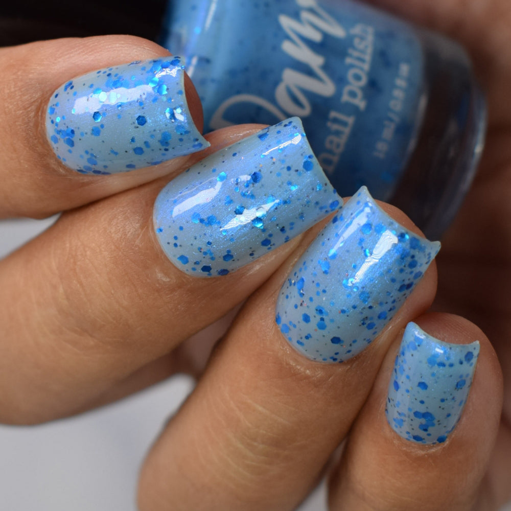 Blueberry Sanctuary - Light Blue Crelly - Glitter Nail Polish - Shimmer Nail Polish - Sweet Sips Collection - Dam Nail Polish